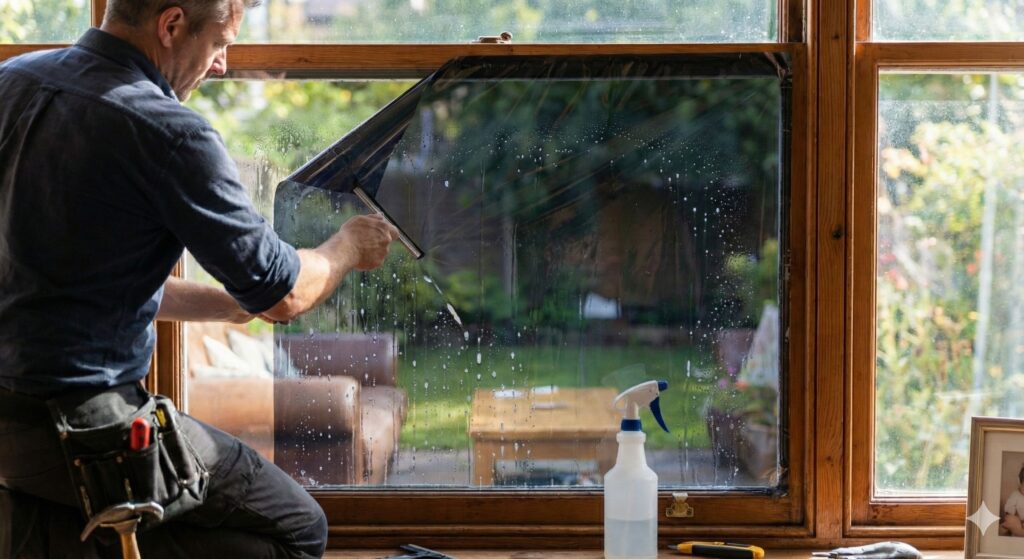 montaz folii przeciwslonecznej wewnetrznej